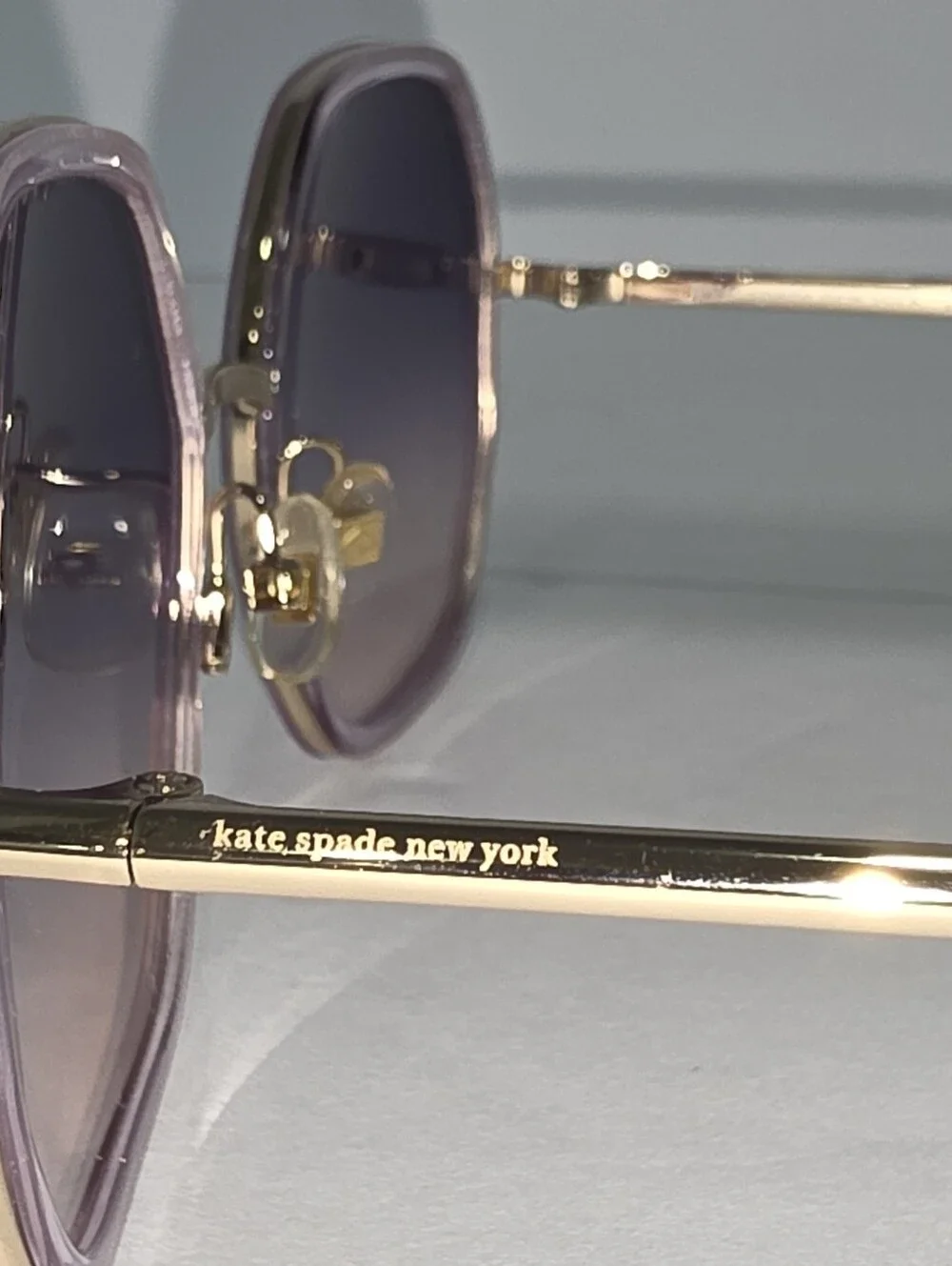 Kate Spade Sunglasses Nicola Purple frame Hello Sunshine Oversize Round